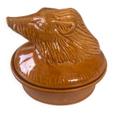 Vintage ceramic terrine boar model