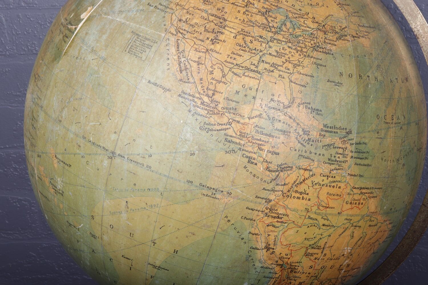 Philips 14 inch terrestrial globe c1920