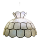 Suspension fleur nacre et laiton