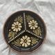 Compartment plate Alsatian pottery vintage floral pattern