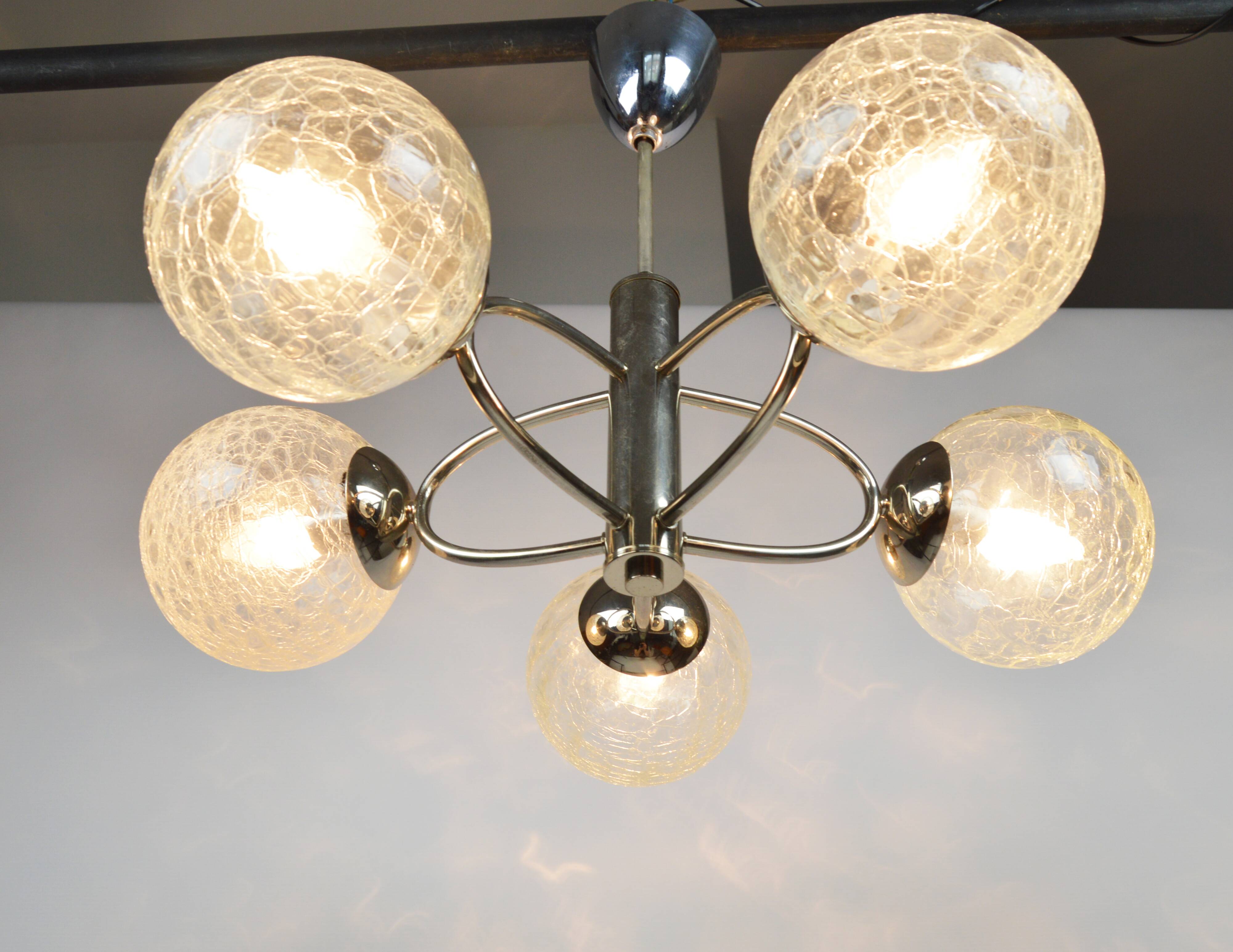 Sputnik style pendant lamp, 1970s
