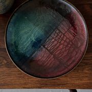 Scandinavian catchall bowl email on copper Bjørnstad Norway 1970