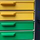 12-drawer vintage office locker