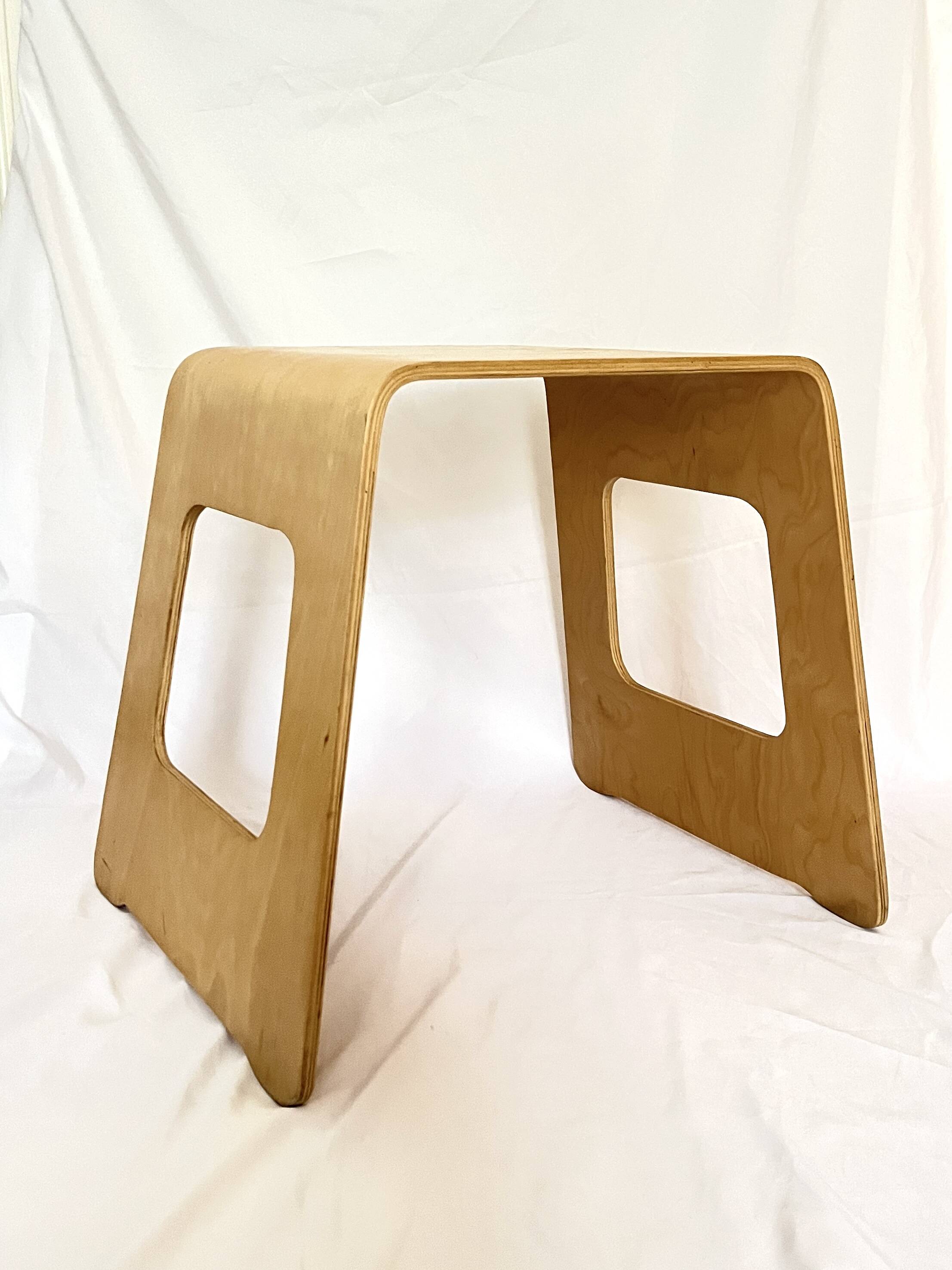 Tabouret/Table d'appoint en contreplaqué vintage Benjamin Birch, Lisa Norinder pour IKEA