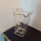 Vintage Art Deco style heavy crystal pitcher, square base.