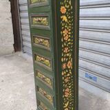 Hand-painted beechwood chest of drawers, 1950s