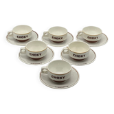 Service tasses choky, bar / café / vintage