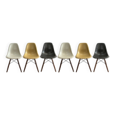 Lot de 6 chaises Eames DSW originales Herman Miller