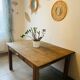 Très belle table de ferme vintage en bois massif