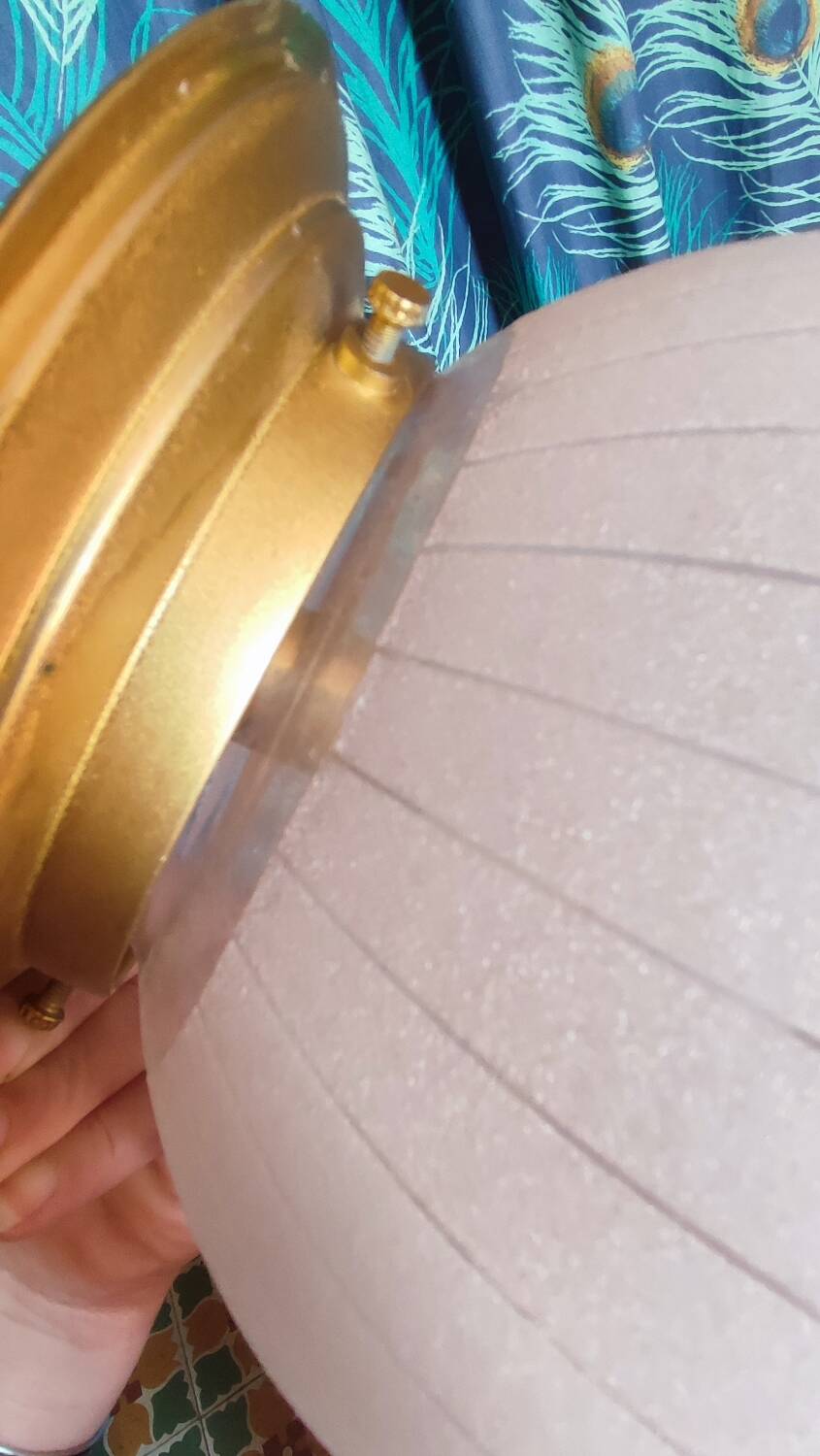 Granite pink glass ball ceiling light