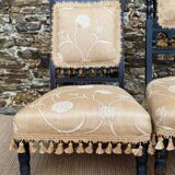 Chaise ancienne , chauffeuse fin XIXe