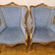 Pair of gilded bergère armchairs