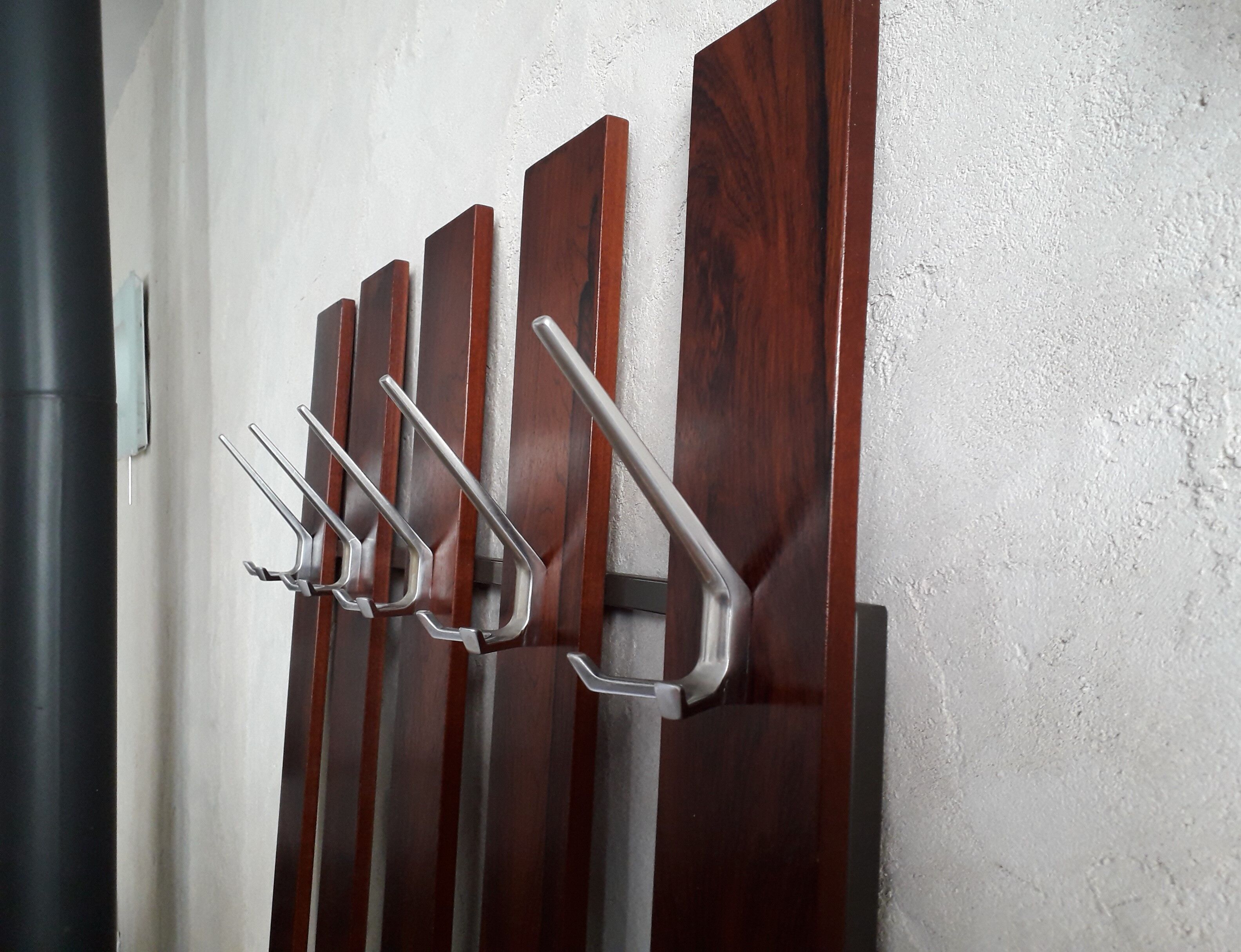 Rosewood wall coat holder