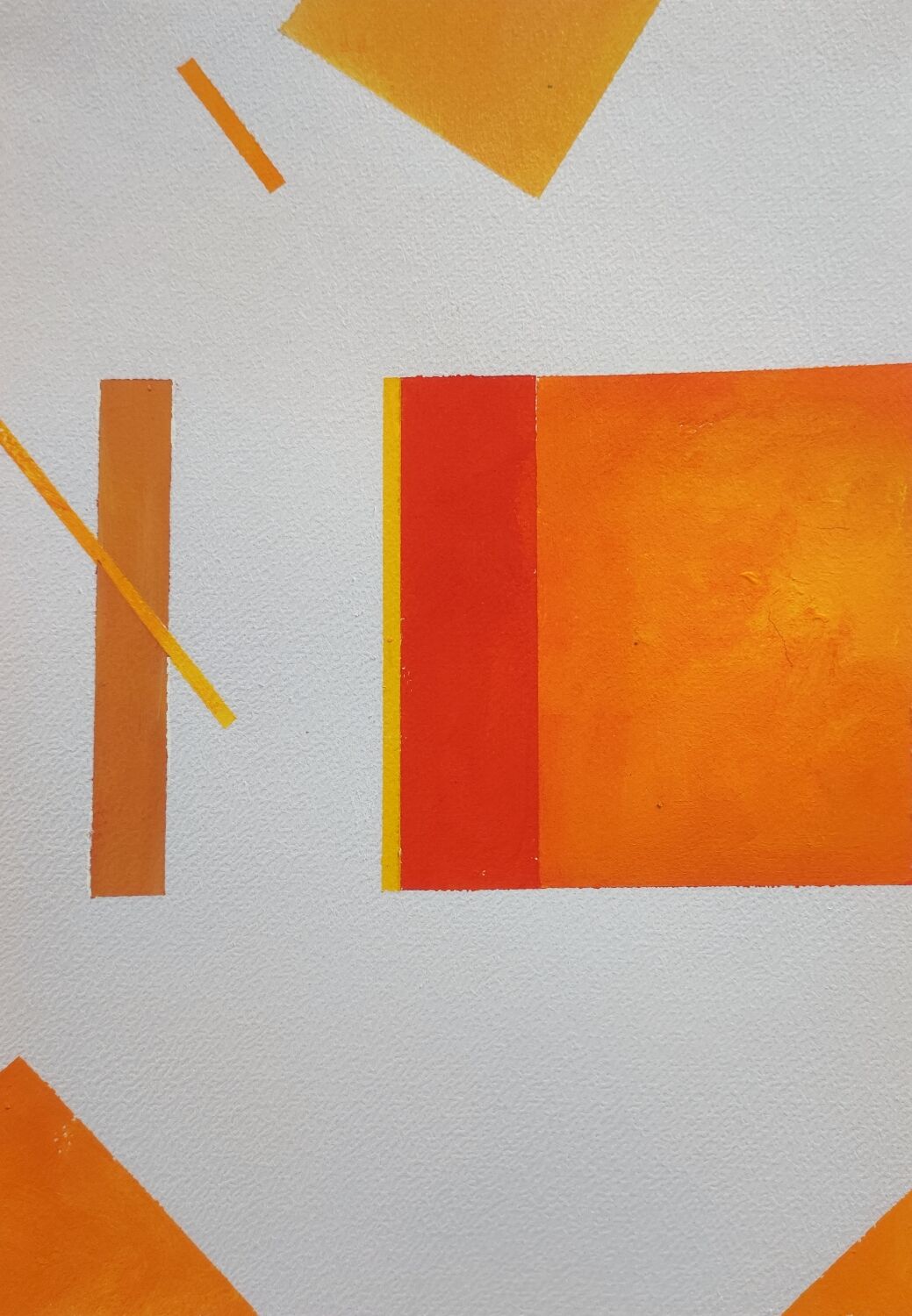 Orange minimalist geometric paint