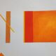 Orange minimalist geometric paint