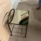 End table in tube and glass