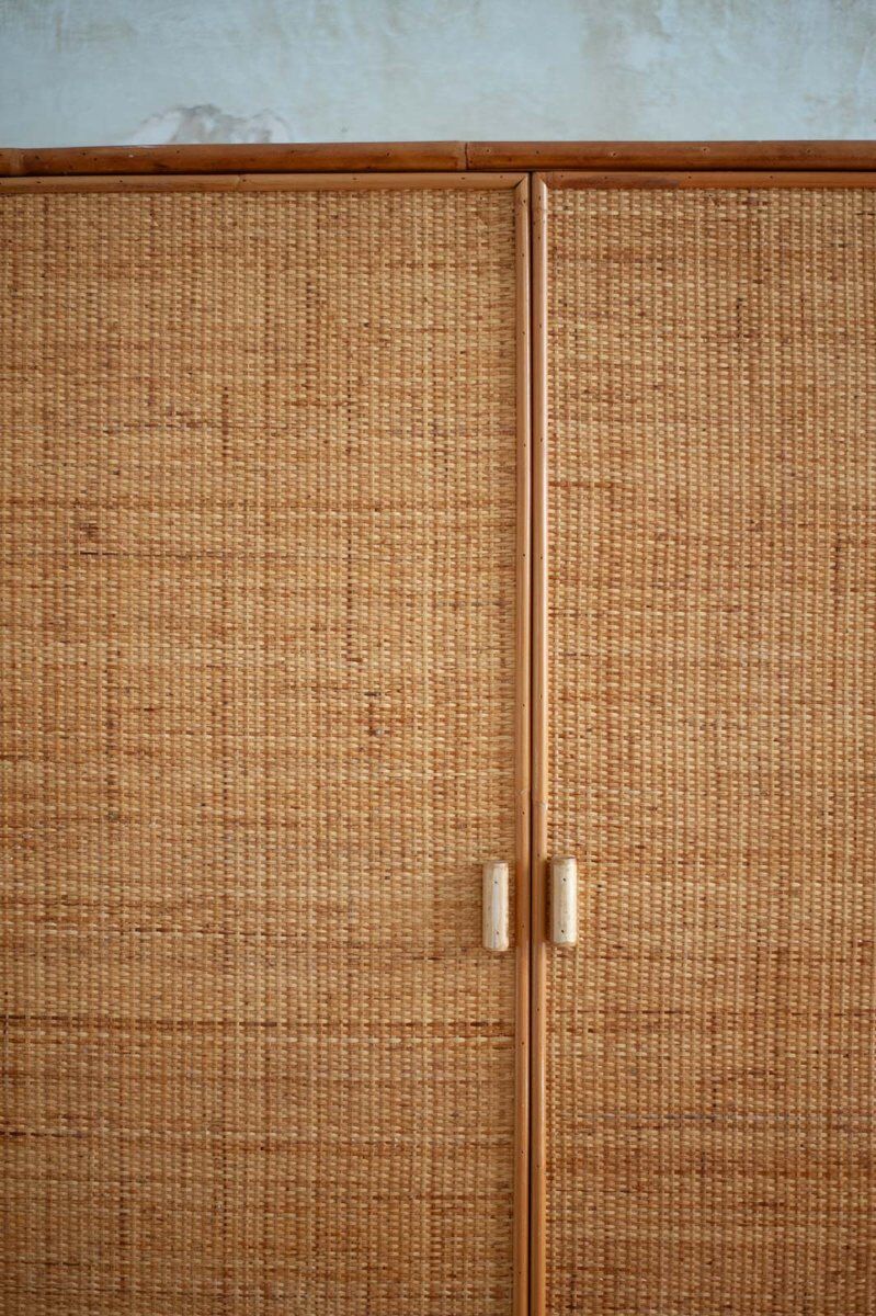 Bamboo wardrobe by Vivai Del Sud, 1970s