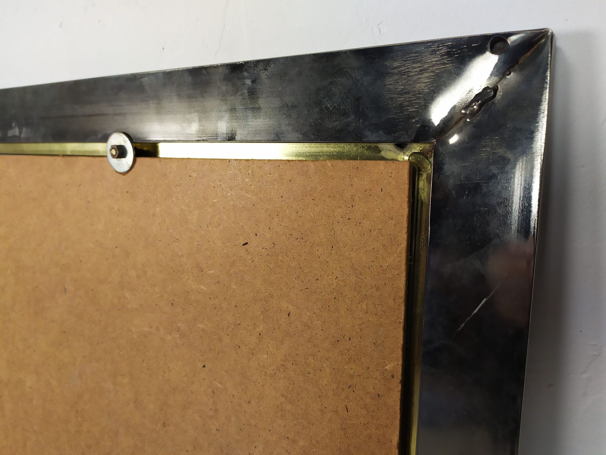Mirror square brass design