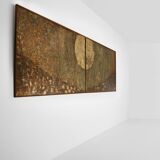 Nicolas Seailles large lacquered panels framed 1978