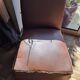 Fauteuil cuir art déco 1930 base bois
