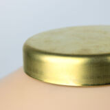 Midcentury glass & brass table lamp
