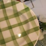 Soup plate - Green tea towel pattern - Moulin des Loups