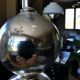 Vintage metal ball lamp from the 80s