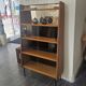 Modernist showcase library with sliding glass doors
