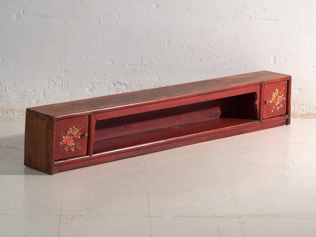 Antique low elm wood furniture – China, around 1900