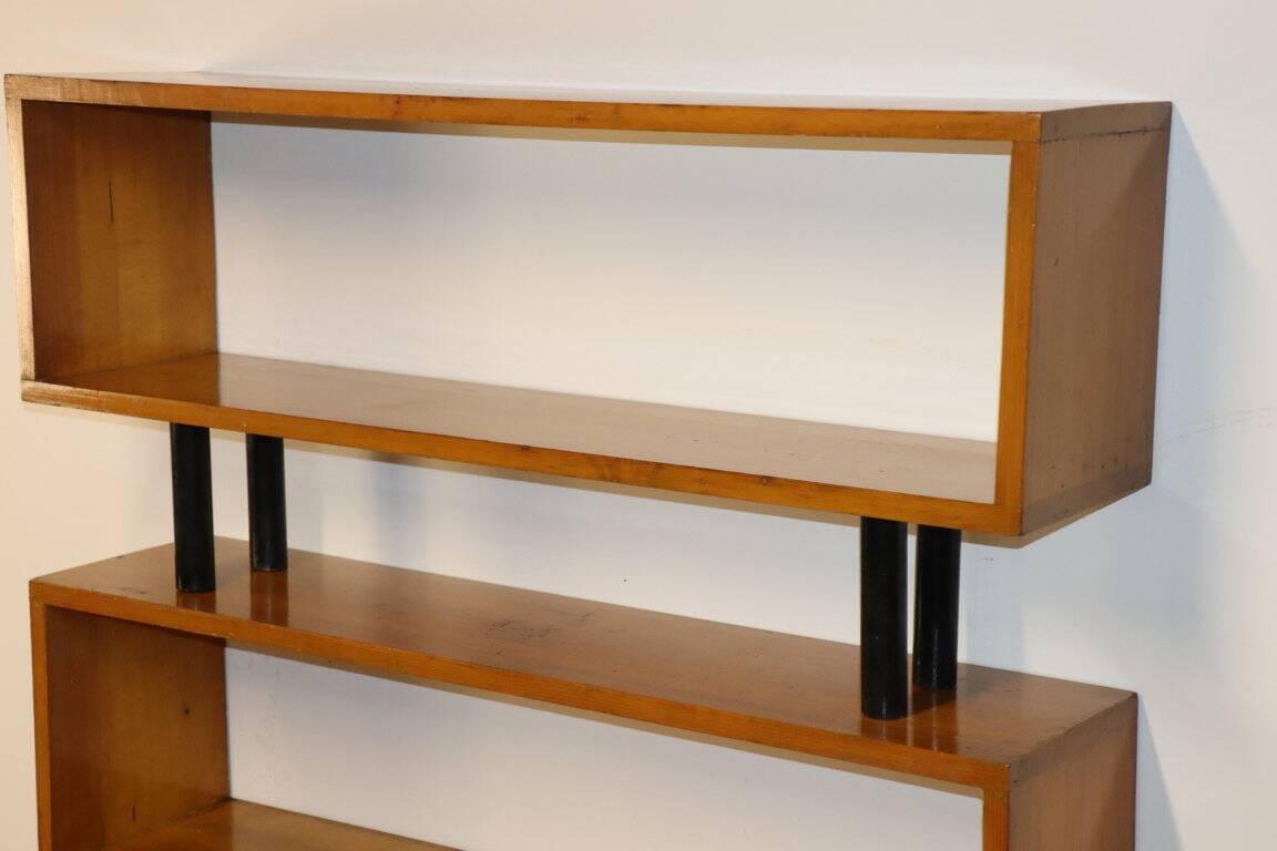 Vintage shelf with modular wooden boxes, 1960s