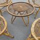 Vintage salon de jardin en rotin