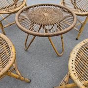 Vintage garden furniture in rattan