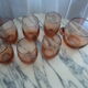 Set de 6 verres et seau a glace en cristal soufflé Murano vintage