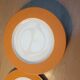 Orange Limoges porcelain plates