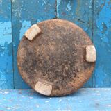 Antique round marble bread board