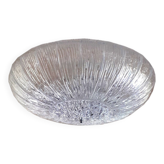 Modern “brindle” transparent murano glass flush mount