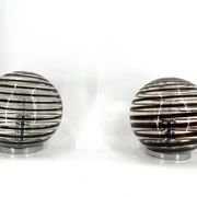 Pair of murano swirl glass table lamps, 1970s
