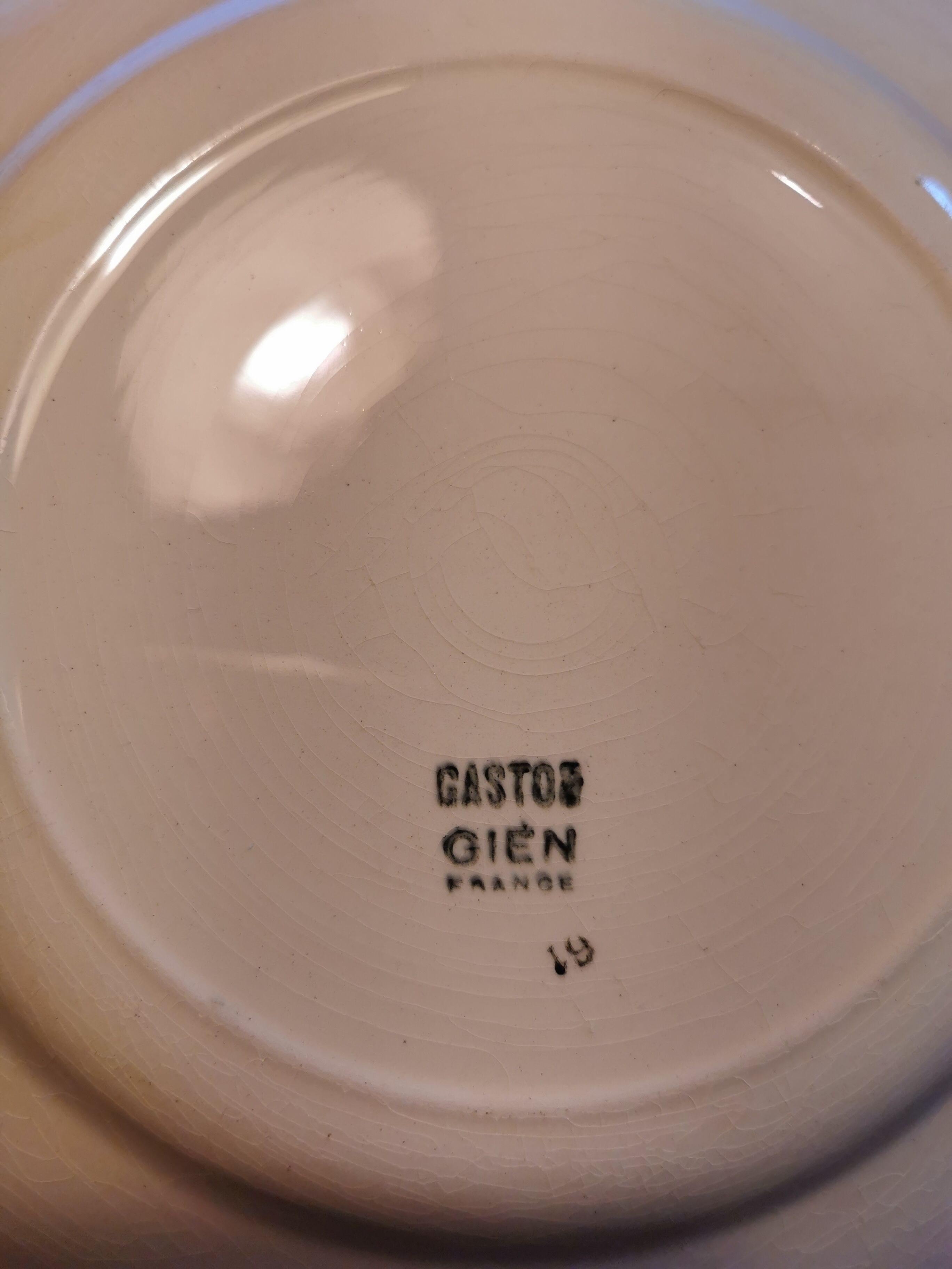 Lot 6 assiettes Gaston Gien