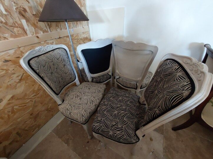 4 chaises Louis xv