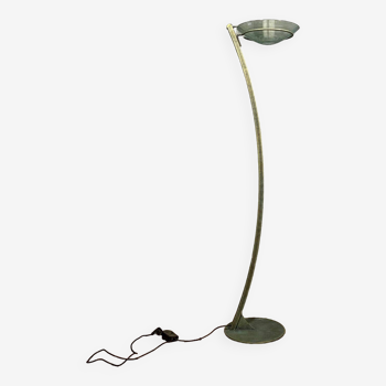 Iron floor lamp with bronze patina circa 1970