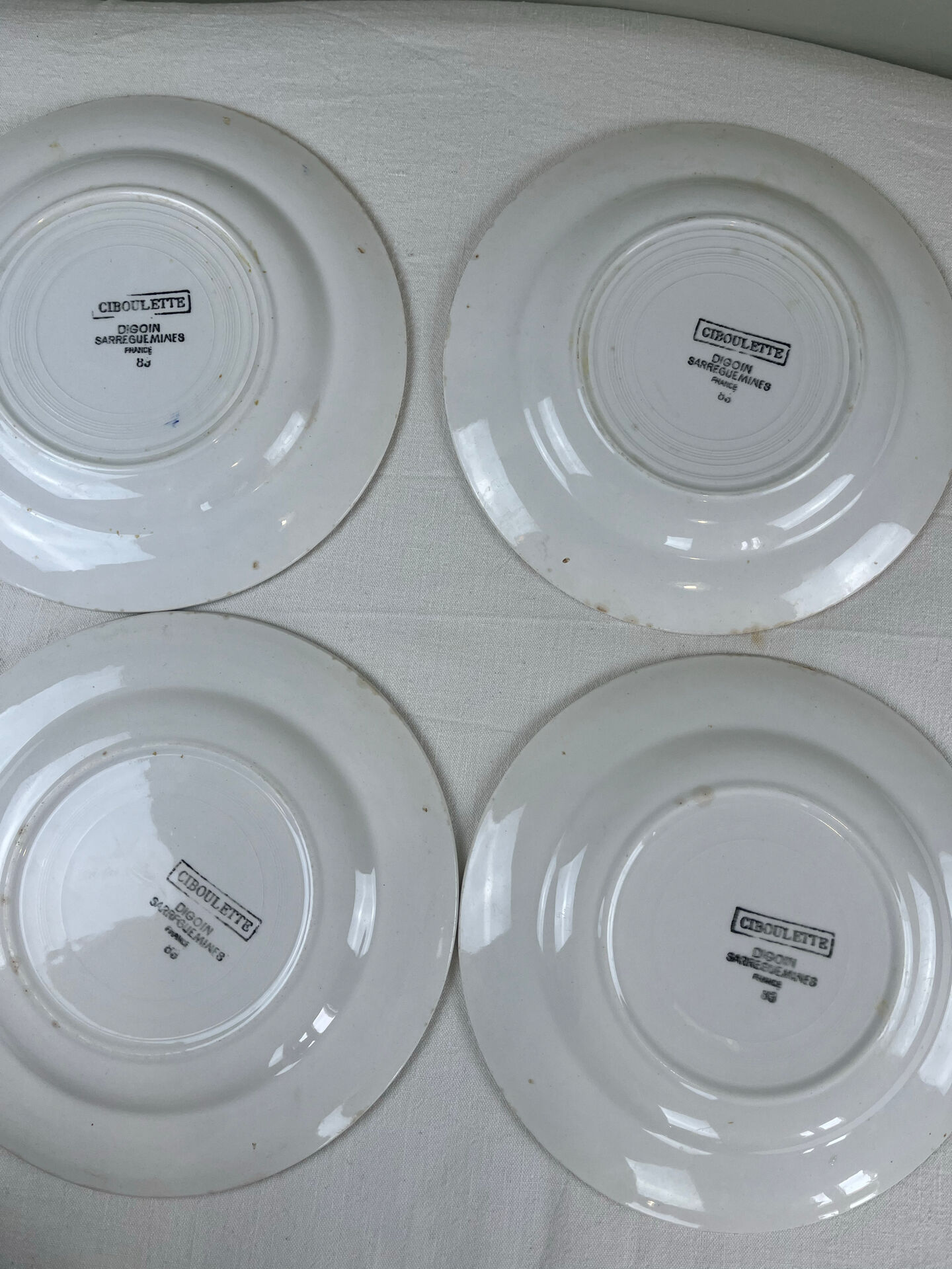 4 assiettes anciennes art déco