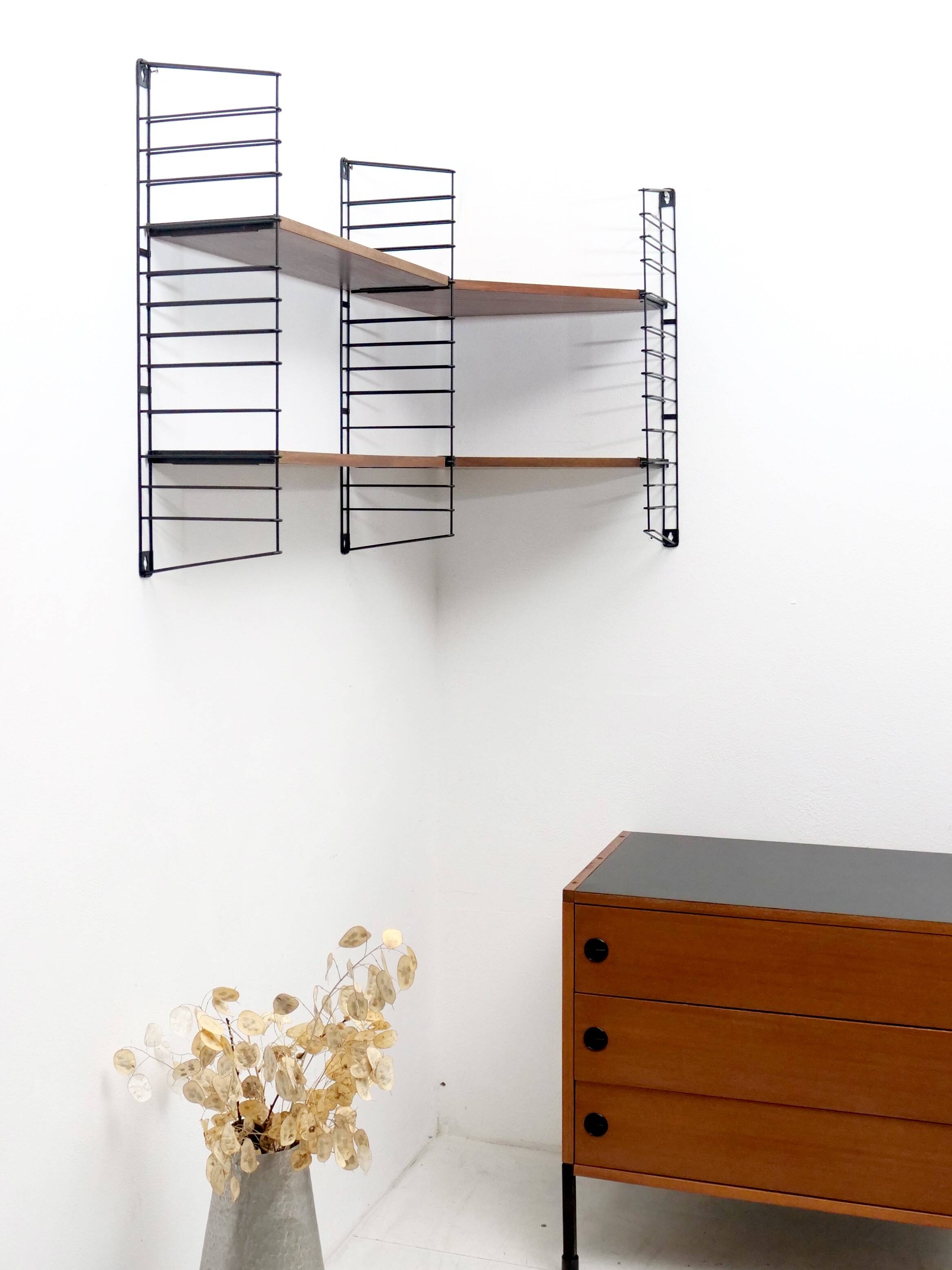 Corner wall shelf Tomado in teak wood