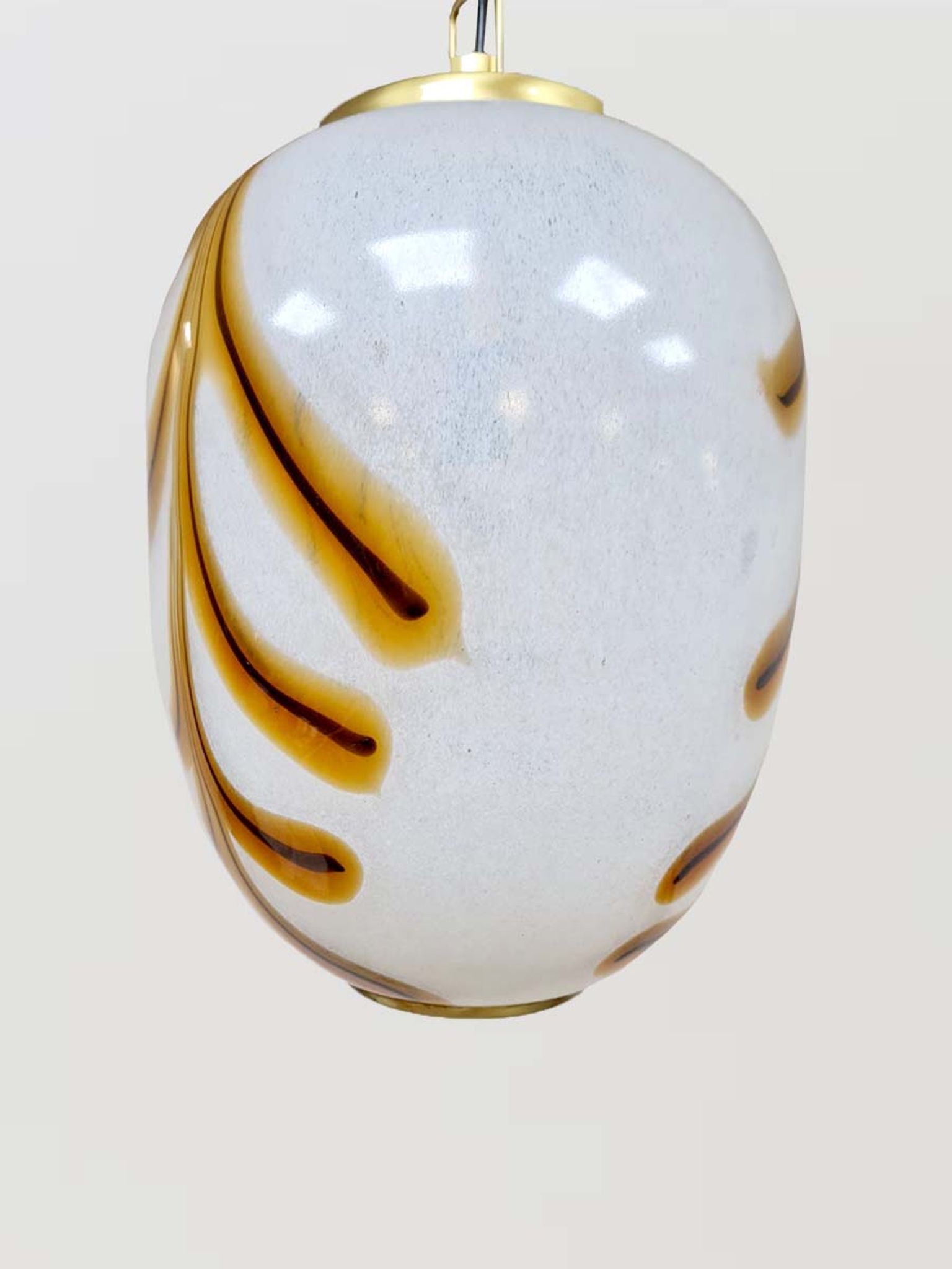 Vintage large design Italian Murano glass pendant lamp