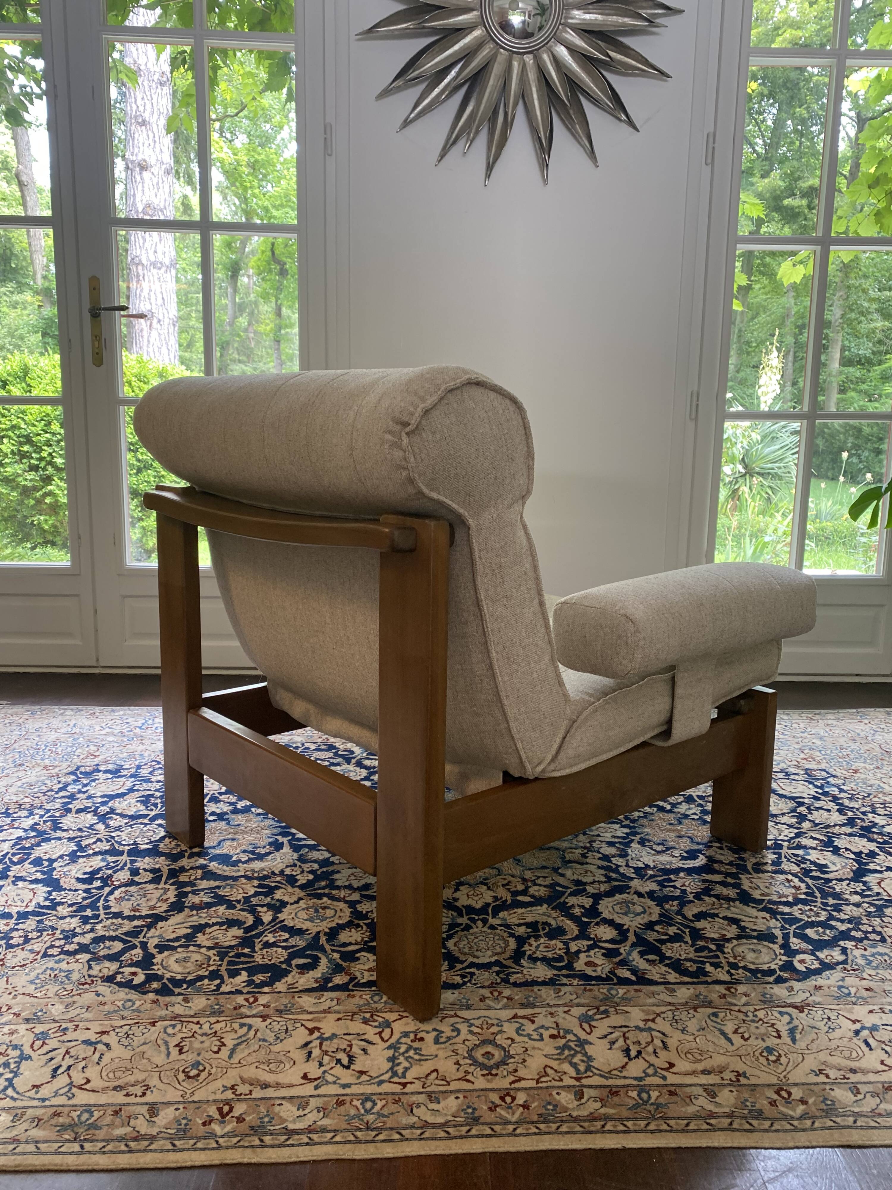 Armchair and footrest Rolf Benz, Germany, 1980s