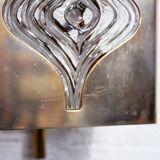 Pair of Palwa sconces in brass and crystal