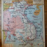 Old Madagascar / Indochina school map, ed. Vidal-Lablache 1930