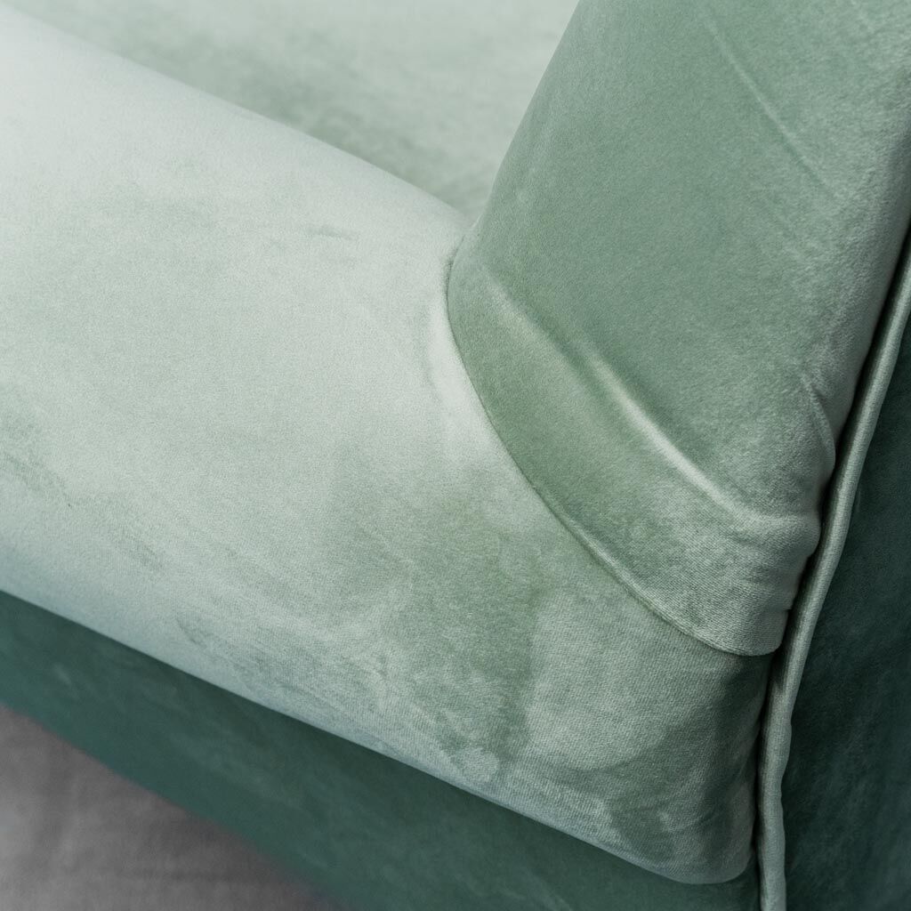 Gigi Radice minotti green velvet armchair from the 1950s vintage modern design