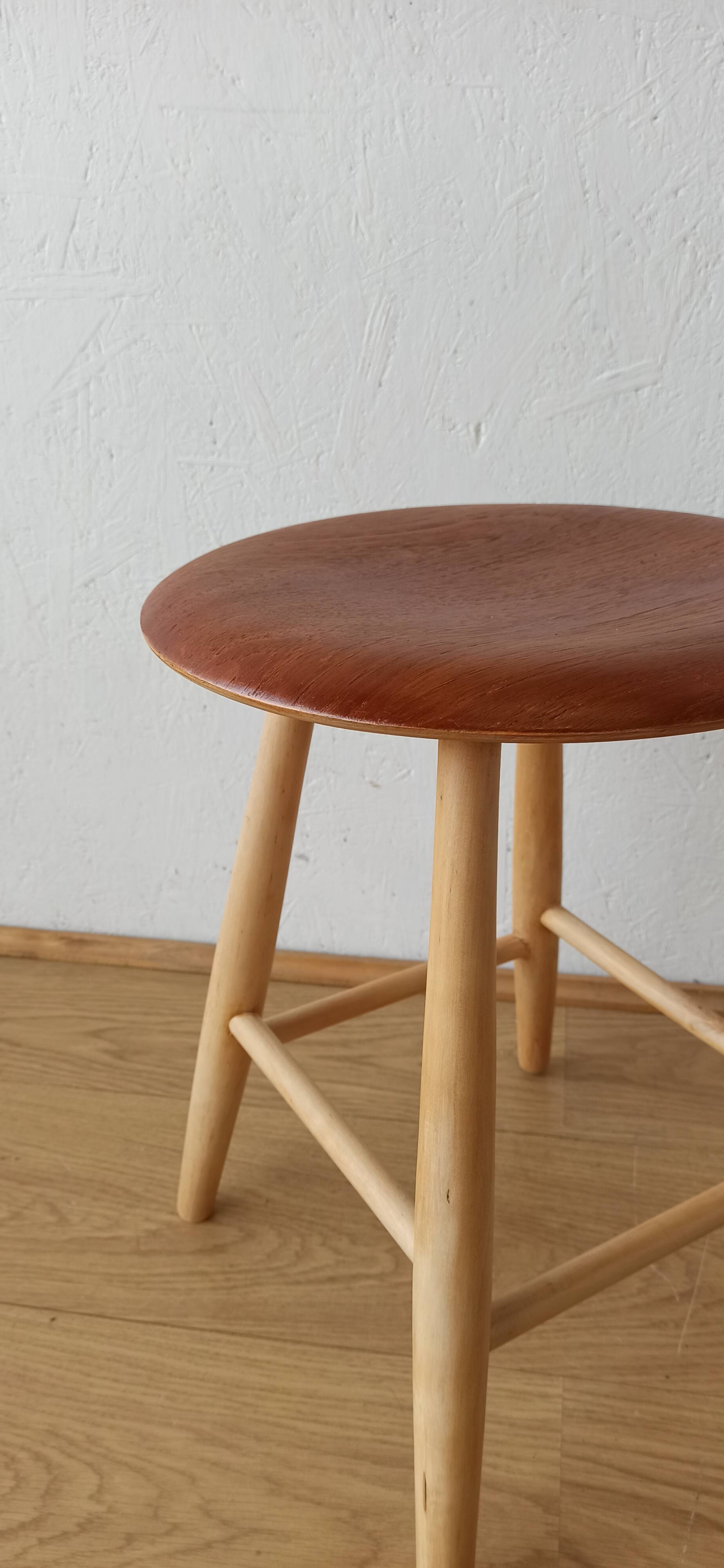 Wooden stool from Sweden, 1960s.