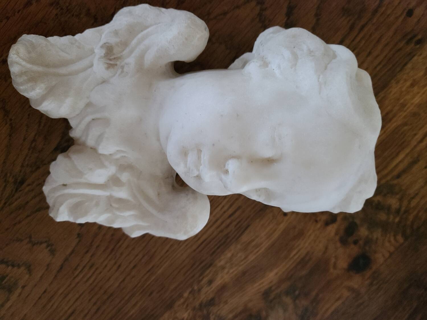 White marble bust