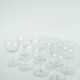 Set of 9 old wine glasses, engraved, 1940